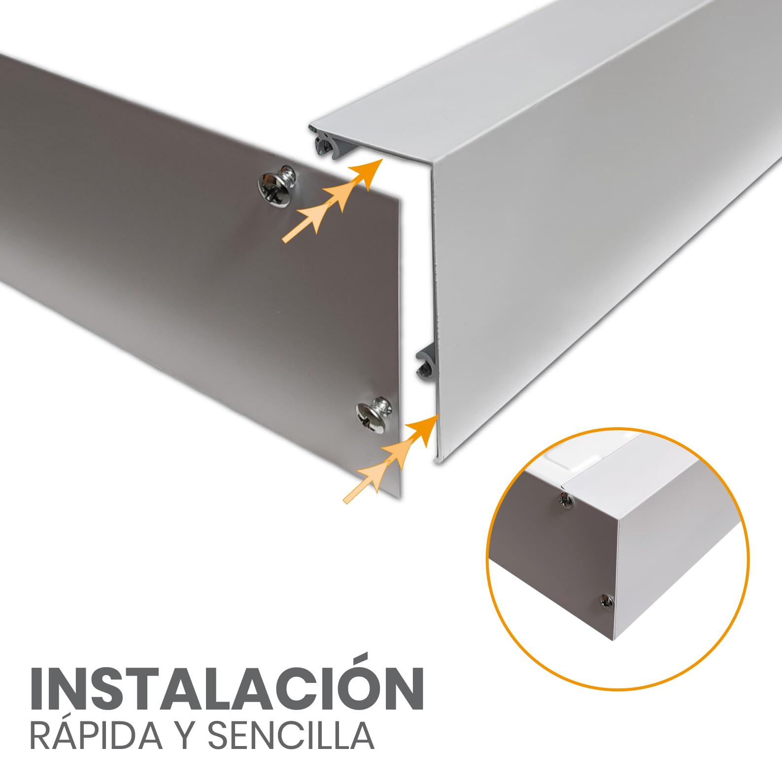 LED ATOMANT 2x Kit Soporte para Superficie + Panel LED 60x60cm 48W CCT | Con Selector de color CCT, 5000 Lumenes, Driver incluido