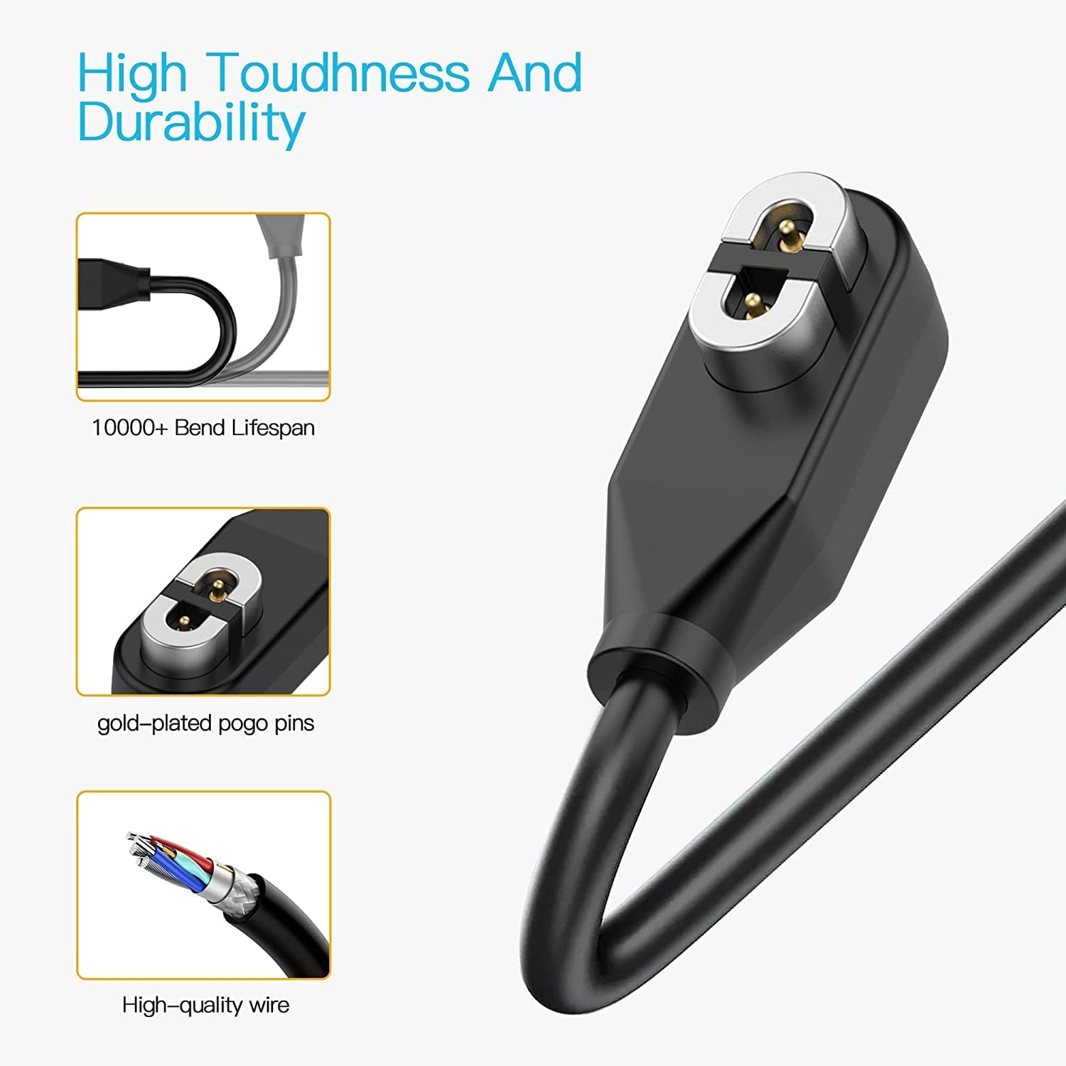 TUCANA Replacement USB Charger Cable Compatible for AfterShokz Aeropex AS800, Shokz OpenRun Pro, OpenComm, OpenRun Mini - Image 4
