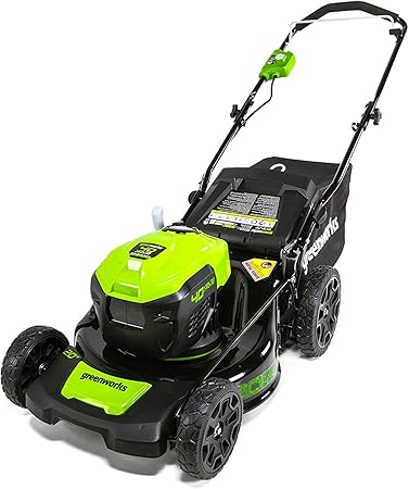 Review Greenworks 40V 20 inch Brushless Dual Port Lawn Mower, Tool Only, MO40L00