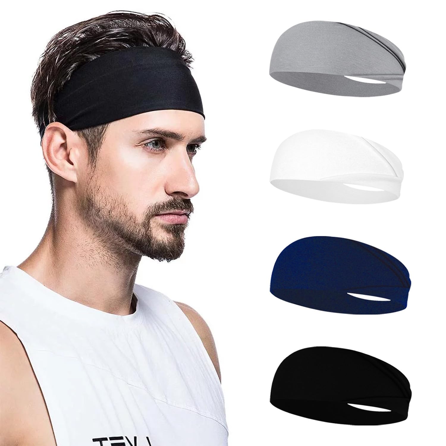 5er Pack Sport Stirnbänder - Rutschfester Schweißschutz Für Training Und Alltag