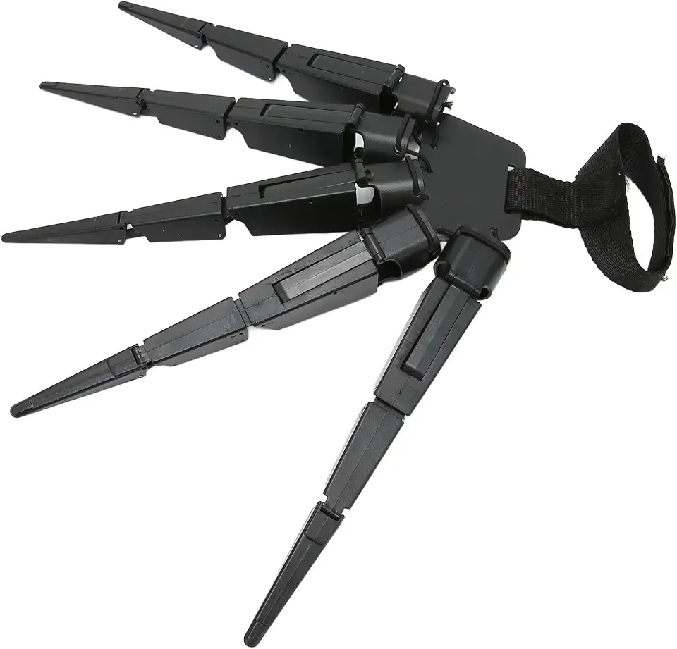 Articulated Fingers, Flexible Skeleton Hands, Scary Claws Hands for Cosplay & Party Decorations, Ideal for Haunted House & Gifts (Right Hand)