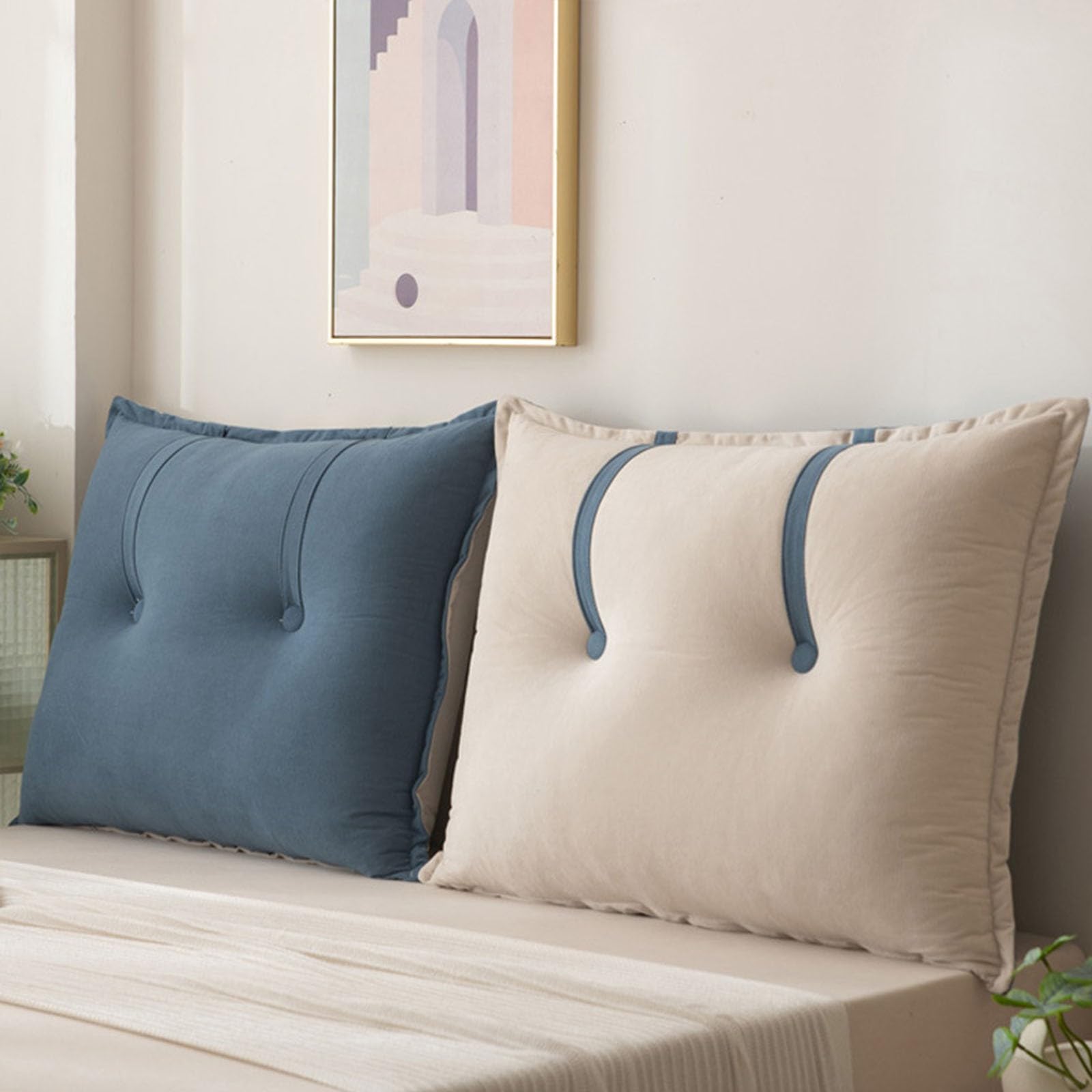 Cuscino Schienale Letto 150x60cm - Imbottito In Cotone, Morbido, Per Lettura, TV O Allattamento - Foto 9