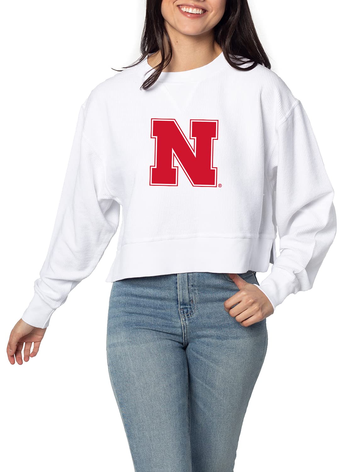 chicka-d NCAA womens Corded Boxy Pullover