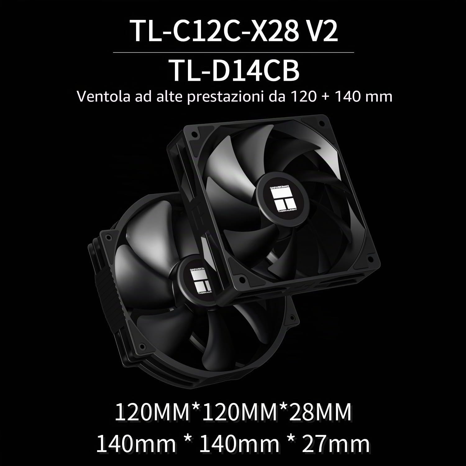 Thermalright TR Peerless Assassin 140 Digital Black Radiatore digitale per CPU Air con 6 tubi di calore,copertura magnetica per display a doppia torre e ventola,per AM4/AM5 e Intel lga1851/2011