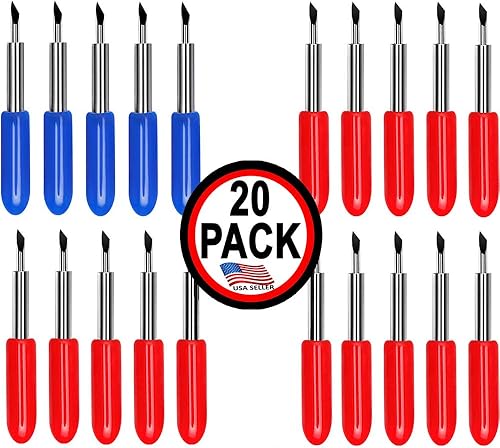 Craft Blades - Paquete de carburo alemán a granel (20 unidades, 15 estándar y 5 puntos profundos)