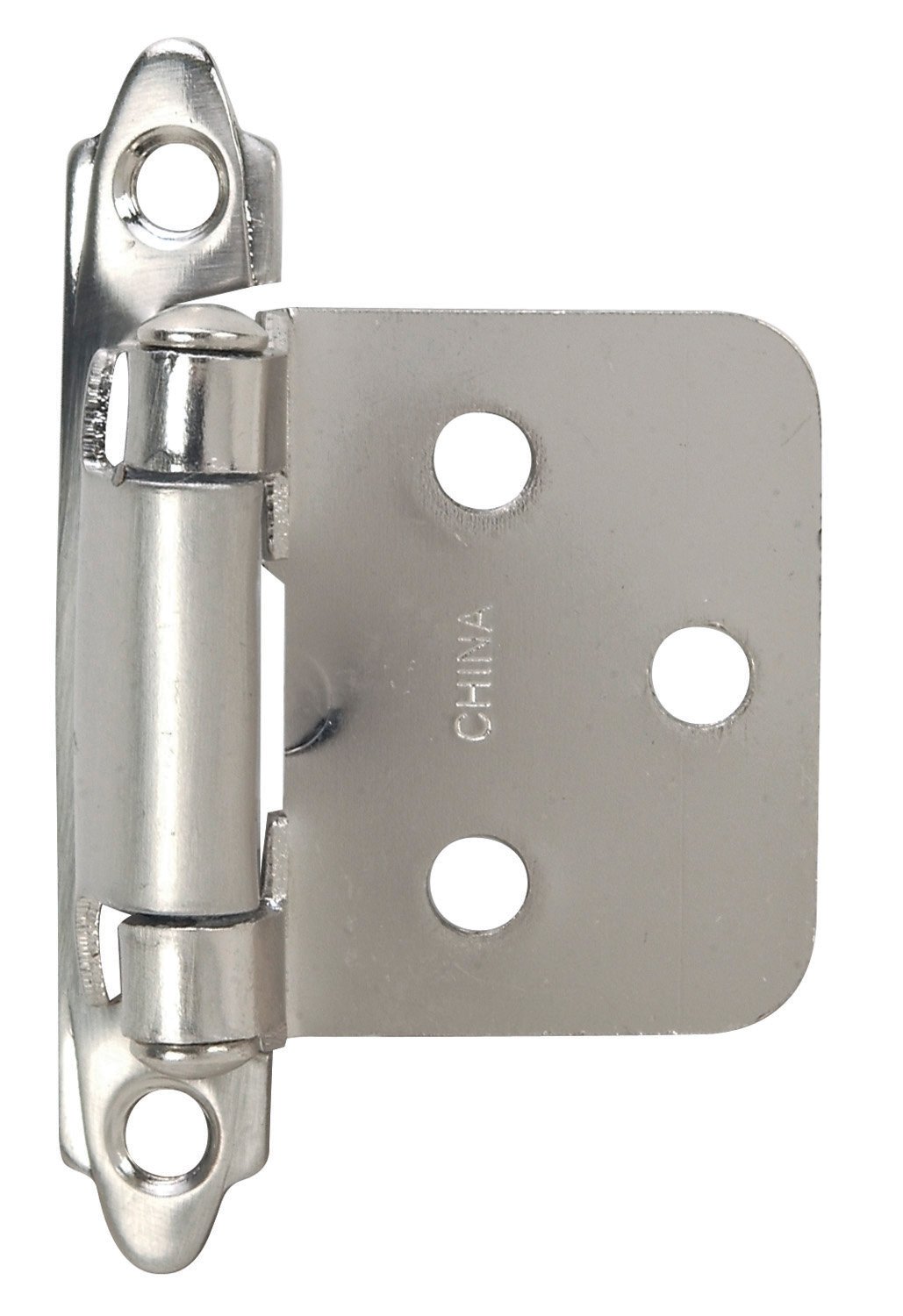 Hardware House 64-4559 Contractor Pack Flush Cabinet Hinge, Satin Nickel, 10-Pack