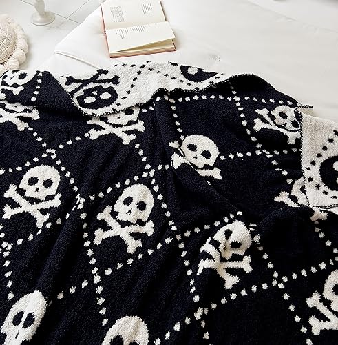 Repreconf BLANKET-0808 Ultra Soft Cozy Happy Halloweencheckered Skull Print Fluffy Microfiber Knitted Throw Blanket Lightweight Blanket For Sofa Couch Bed Travel 50 Inchx60 Inch thumb #2