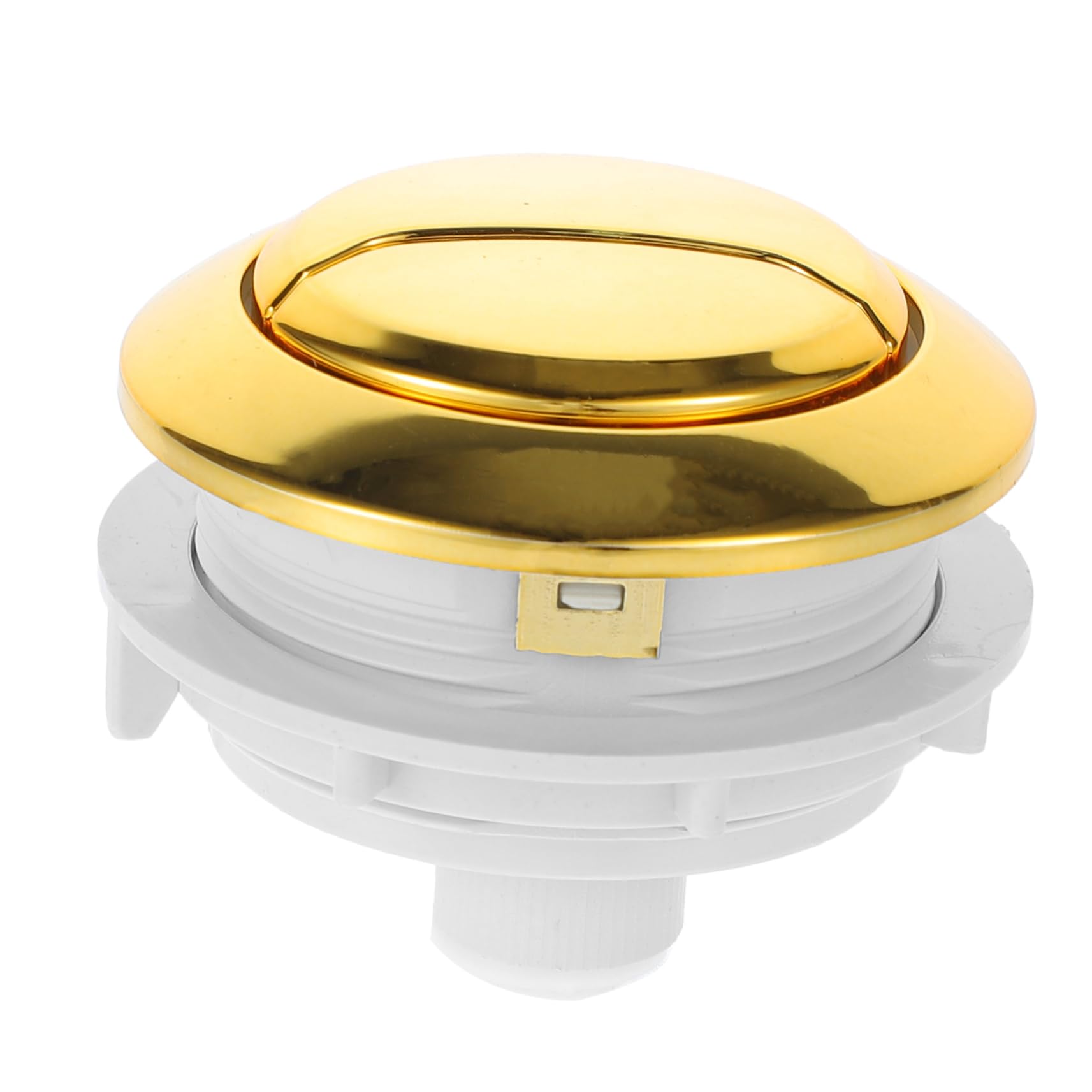 SHINEOFI Pulsante Del Coperchio Del Water Sostituzione Pulsante Del Gabinetto a Filo Pulsante Doppio Scarico Pulsante a Filo Pulsante Del Serbatoio Del Wc Con Doppio Scarico Plastica D'oro