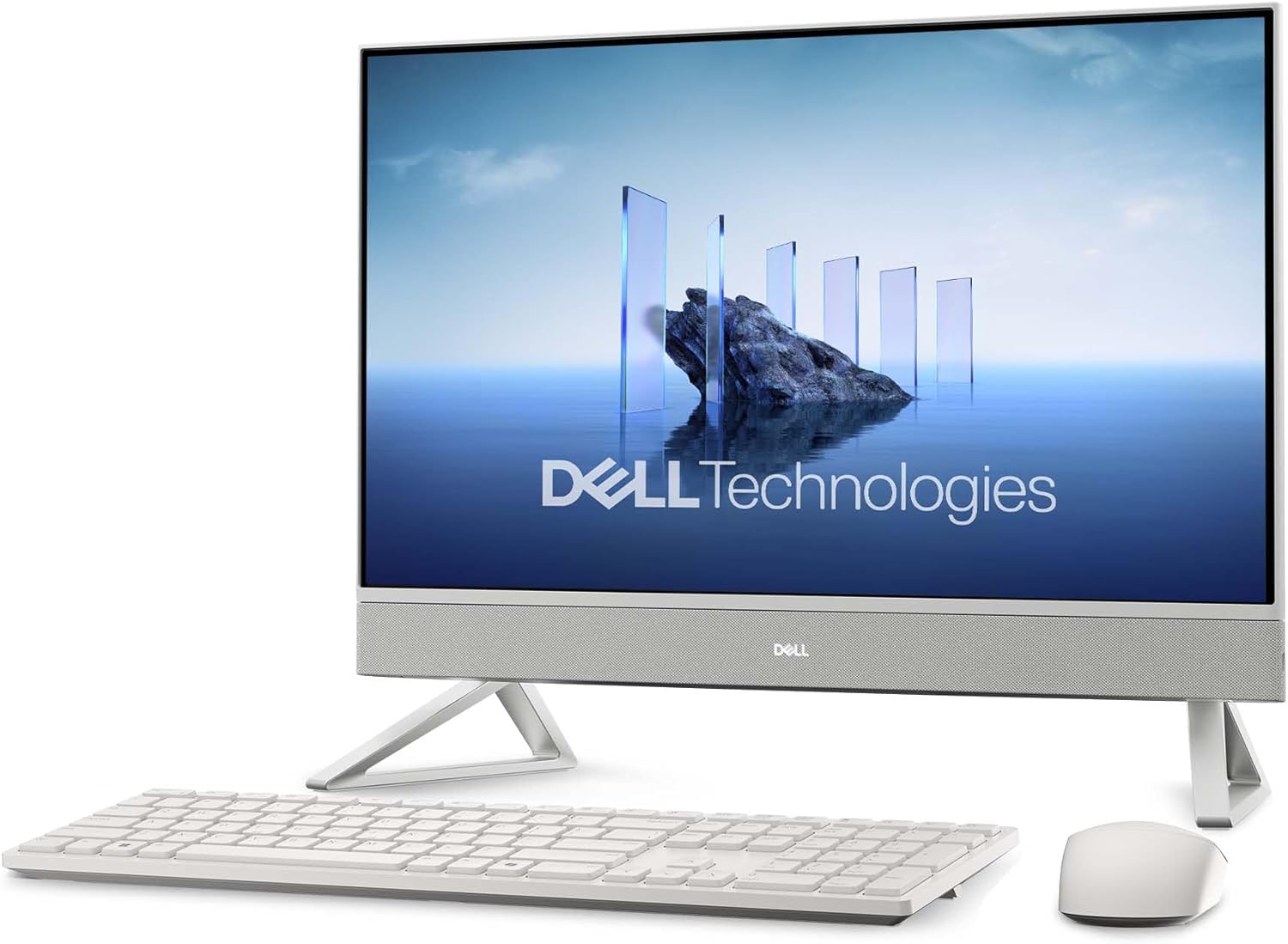Dell 24 All-in-One EC24250 Desktop PC, 23.8 inch FHD IPS, Intel Core i5-1334U, Intel Iris XE, 16GB DDR5 RAM, 512GB SSD, Windows 11 Home, WiFi 6E, Wireless Keyboard & Mouse, AZERTY Silver | Model Core i5-1334U | 16GB 2026 - view 2