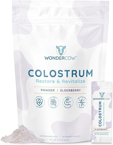 Miniatura 36 de WONDERCOW Suplemento de calostro en polvo para la salud intestinal, apoyo inmunológico, recuperación muscular y bienestar Superalimento