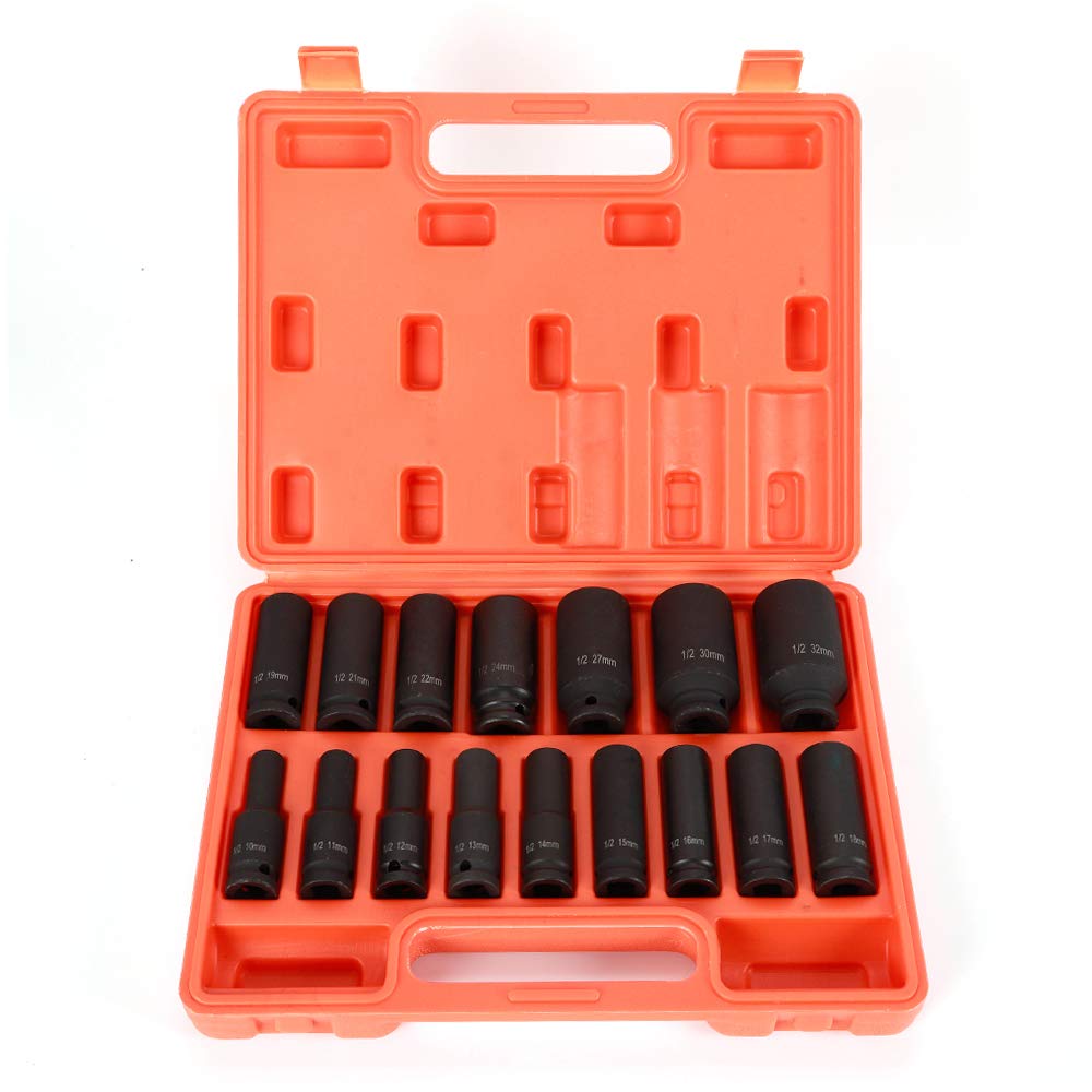 Set Chiavi A Bussola Ad Impatto HASKYY 16 Pezzi - 10-32mm, Acciaio Cromo-Molibdeno - Foto 7