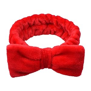 Gerrit Makeup Head Wrap Face Washing Skincare Headband Breathable Hair Accessory Red