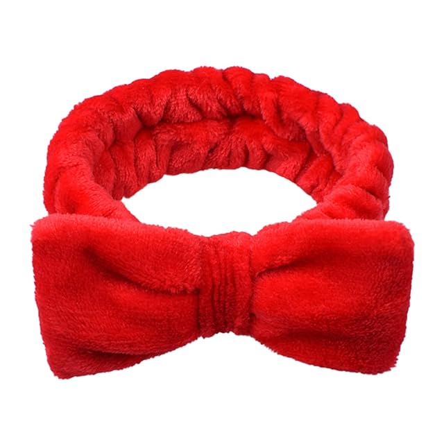 Gerrit Makeup Head Wrap Face Washing Skincare Headband Breathable Hair Accessory Red