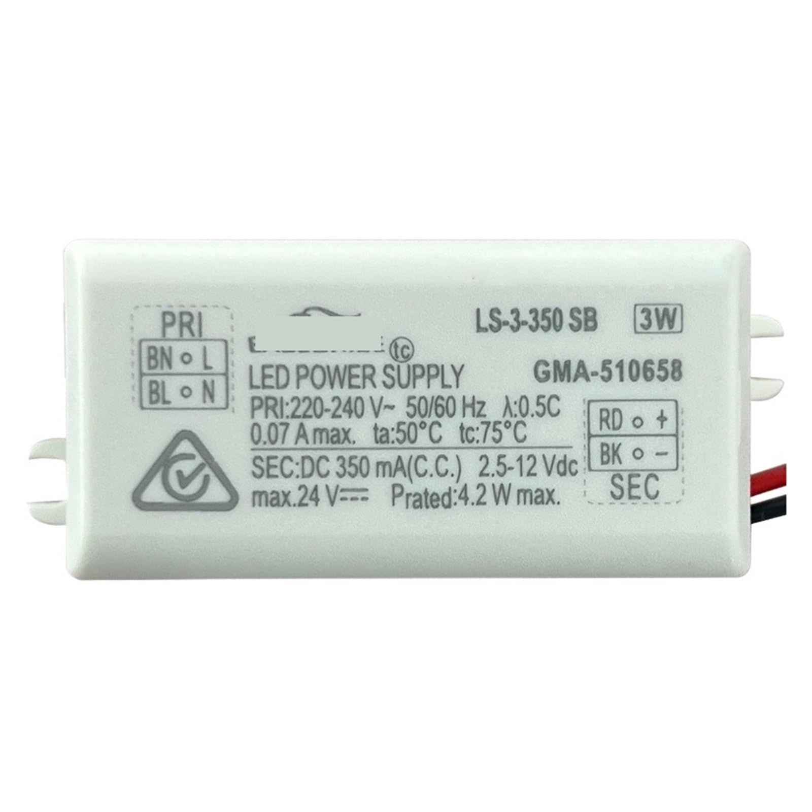 Alimentation LED 10W2-4A et driver pour lampe de projection LS-3-350 SB