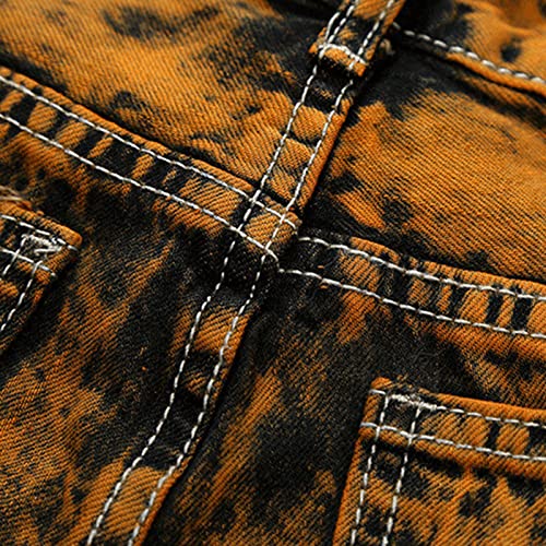 Mens Distressed Destroyed Patch Jeans Ripped Embroidery Print Denim Jeans Vintage Hip Hop Straight Jean Pants4