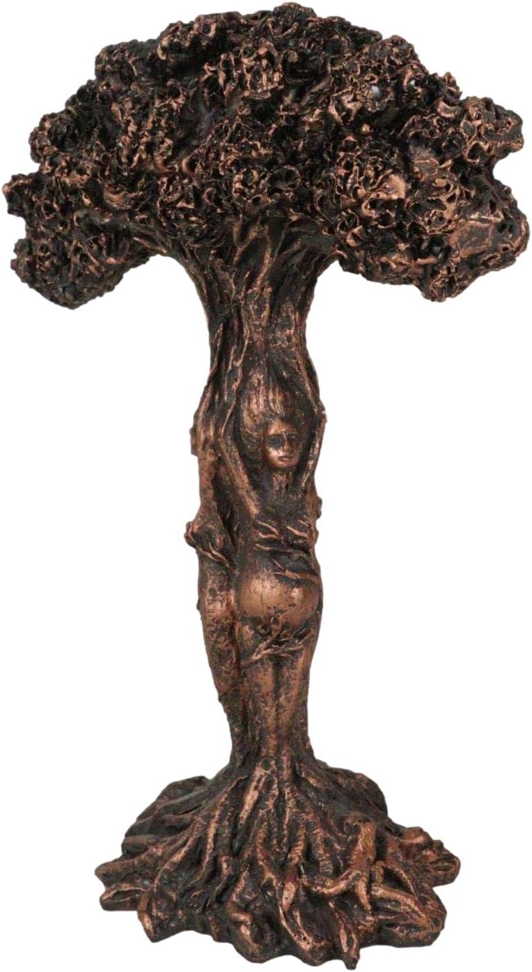 Ebros Gift Whispering Forest Celtic Tree Woman Gaia Dryad Ent Triple Goddess Moon with Maiden Mother and Crone Figurine Tree of Life Mystical Flora and Fauna Being