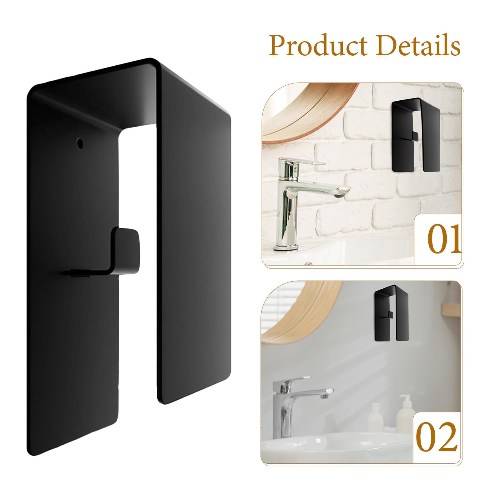 Ipetboom Lot de 4 Porte-Serviettes Muraux Adhésifs en Acier Inoxydable 304 Support Mural sans Perçage pour Salle de Bain la Cuisine Barres Porte-Serviettes Solide et Résistantes à