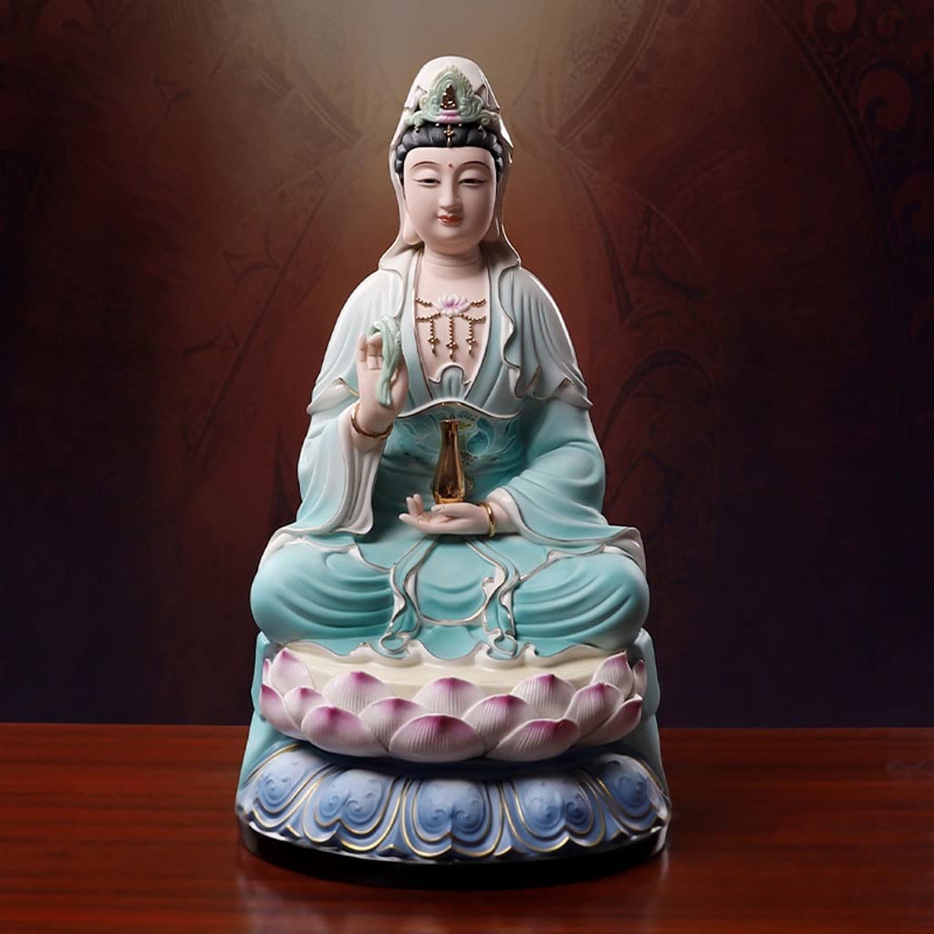 無相観音の禅の意味の陶磁器の仏像の装飾品 禅意観音菩薩の仏像の置物 【公式通販】