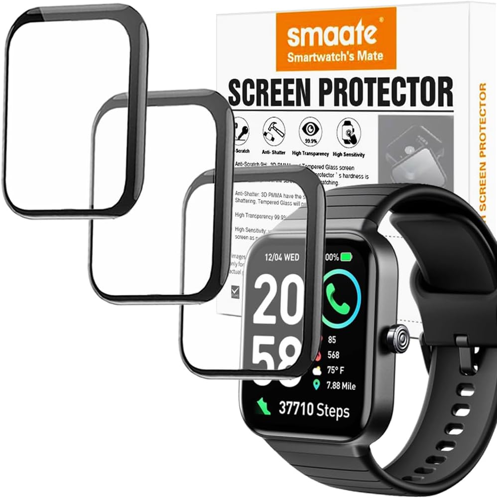 3D Screen Protector Compatible with SKG V7 Cyber and IDW15 1.8” Fitpolo Smart Watch