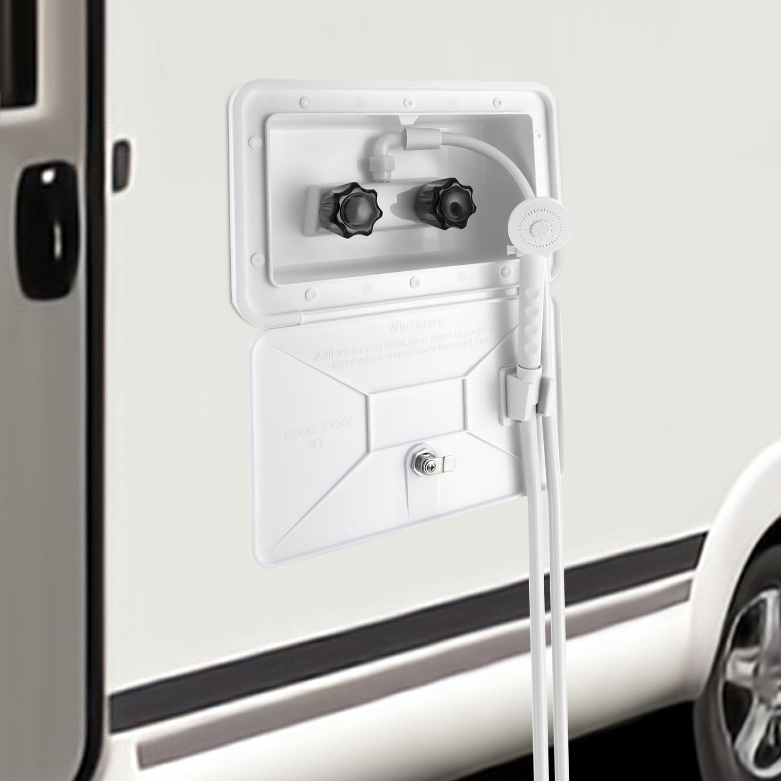 Premium Rv Exterieur Douchebox Kit - Complete Accessoires Voor Buiten Douchen Al