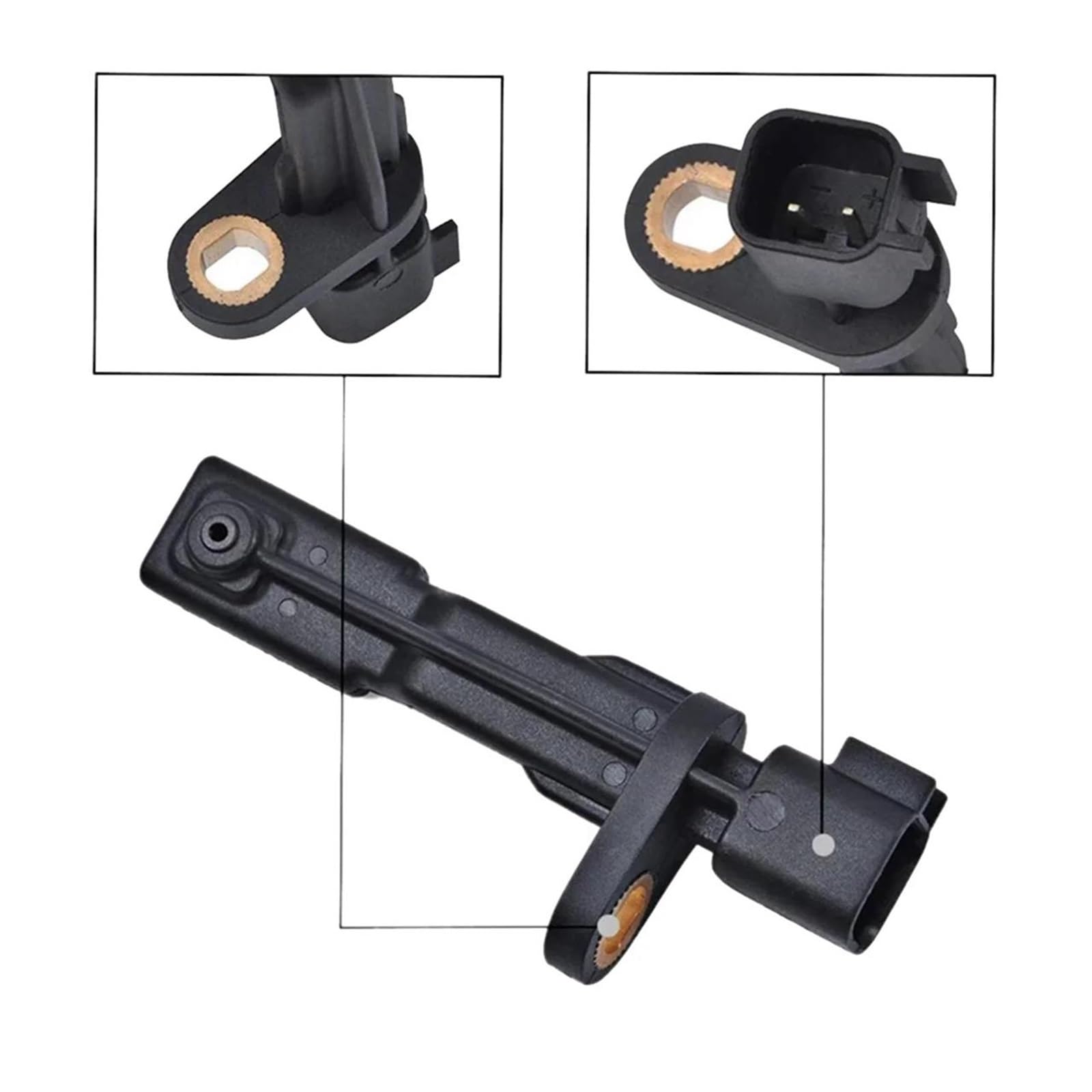 Sensor Revoluciones 2X 52125003AB Sensor Velocidad Rueda Coche para Jeep para Wrangler para Liberty para Dodge para Nitro Trasero Izquierdo/Trasero Derecho Sensor Velocidad Rueda