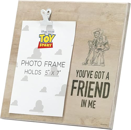 Miniatura 2 de Open Road Brands Disney Pixar Toy Story You've Got a Friend in Me Marco de fotos de madera para fotos de 5 x 7 pulgadas, bonita decoración de Toy