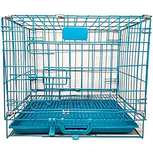 Midwest Cage House for New Born Puppies, Small Cats Kittens, Hamsters, Rabbits, Guinea Pigs Kennel & Travel Carrier Single Door Heavy Duty Folding Metal Cage 18 Inch (45*40*30 cm)