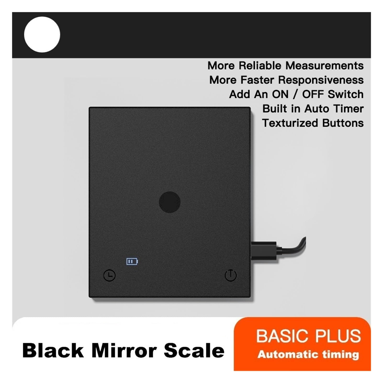 Balance Noire For Café Et Expresso Électronique Minuterie Automatique De Cuisine 0.1g / 2kg Mesure Précise Effort
