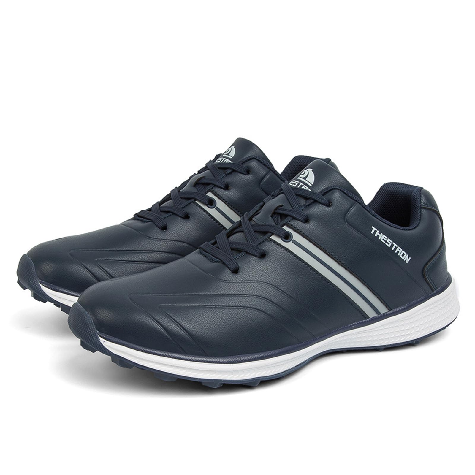 Zapatos de Golf Hombre Impermeable Ajuste Ancho Zapato de Golfs Informales Antideslizantes Talla Grande
