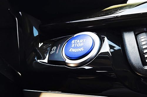 Miniatura 10 de iJDMTOY (1) Cubierta de botón de arranque de aluminio rojo inspirado en deportes de carreras, compatible con BMW Serie 1, 2, 3, 4, 5, 7, X1, X3, X4,