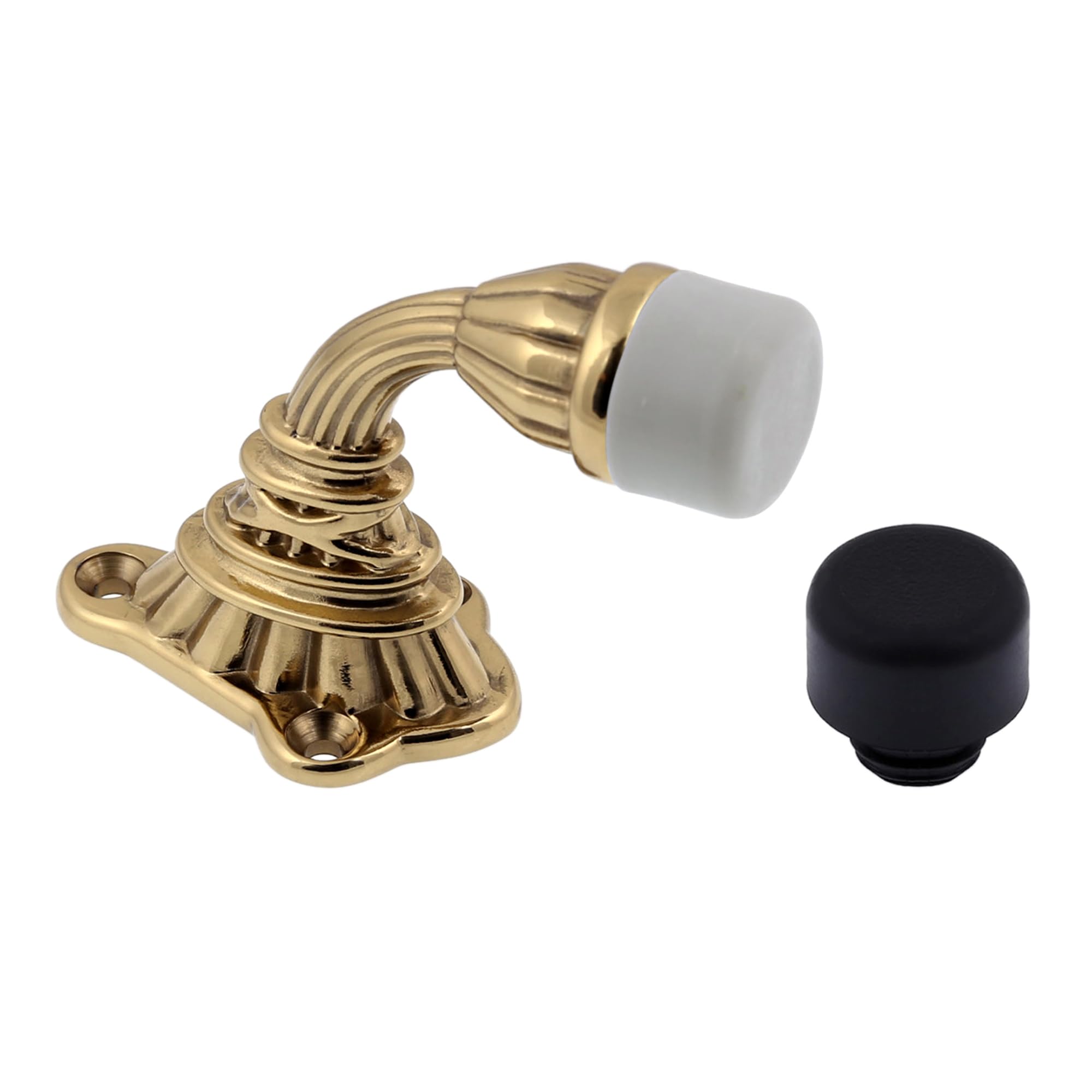 IDH by St. Simons 13200-003 Ribbon & Reed Crane Door Stop, Polished Brass
