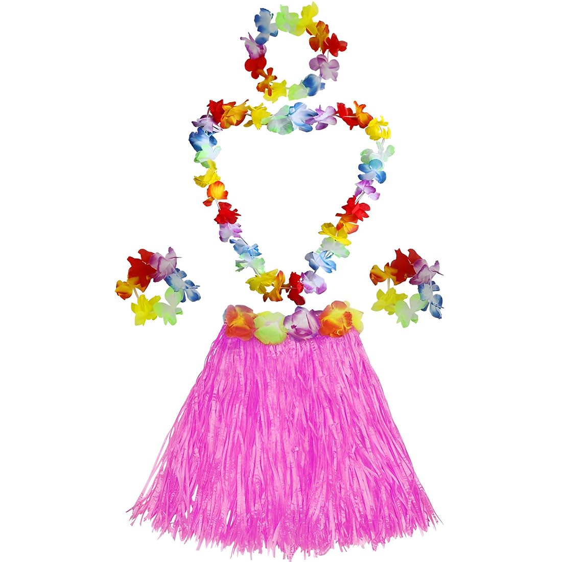 2 Costume Hula Hawaiano - Gonna E Accessori Per Feste A Tema Hawaii, Luau Party - Foto 11