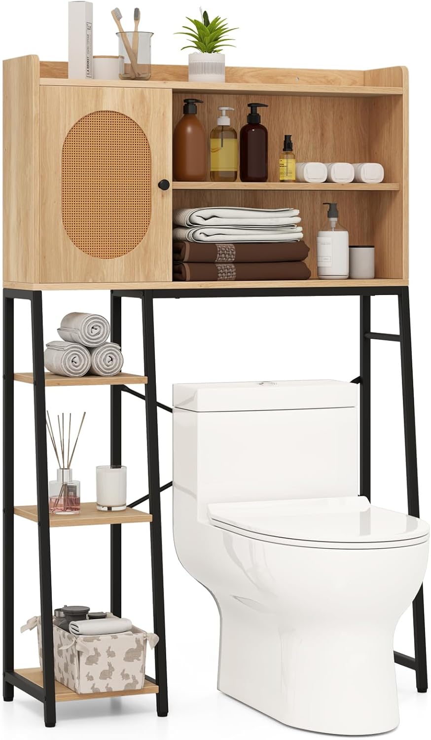 RELAX4LIFE Over The Toilet Storage Cabinet, Space-saving Bathroom Space ...
