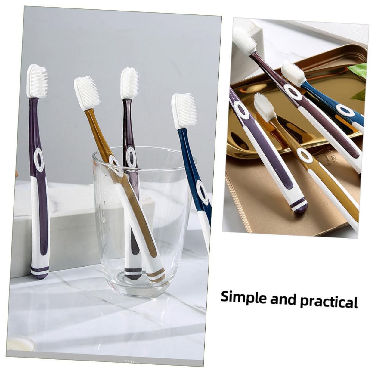 Beavorty Soft Toothbrush Replacement Heads 4 Pack Nano Bristle Toothbrush Heads for Adults Medium Soft Bristles for Complete Cleaning