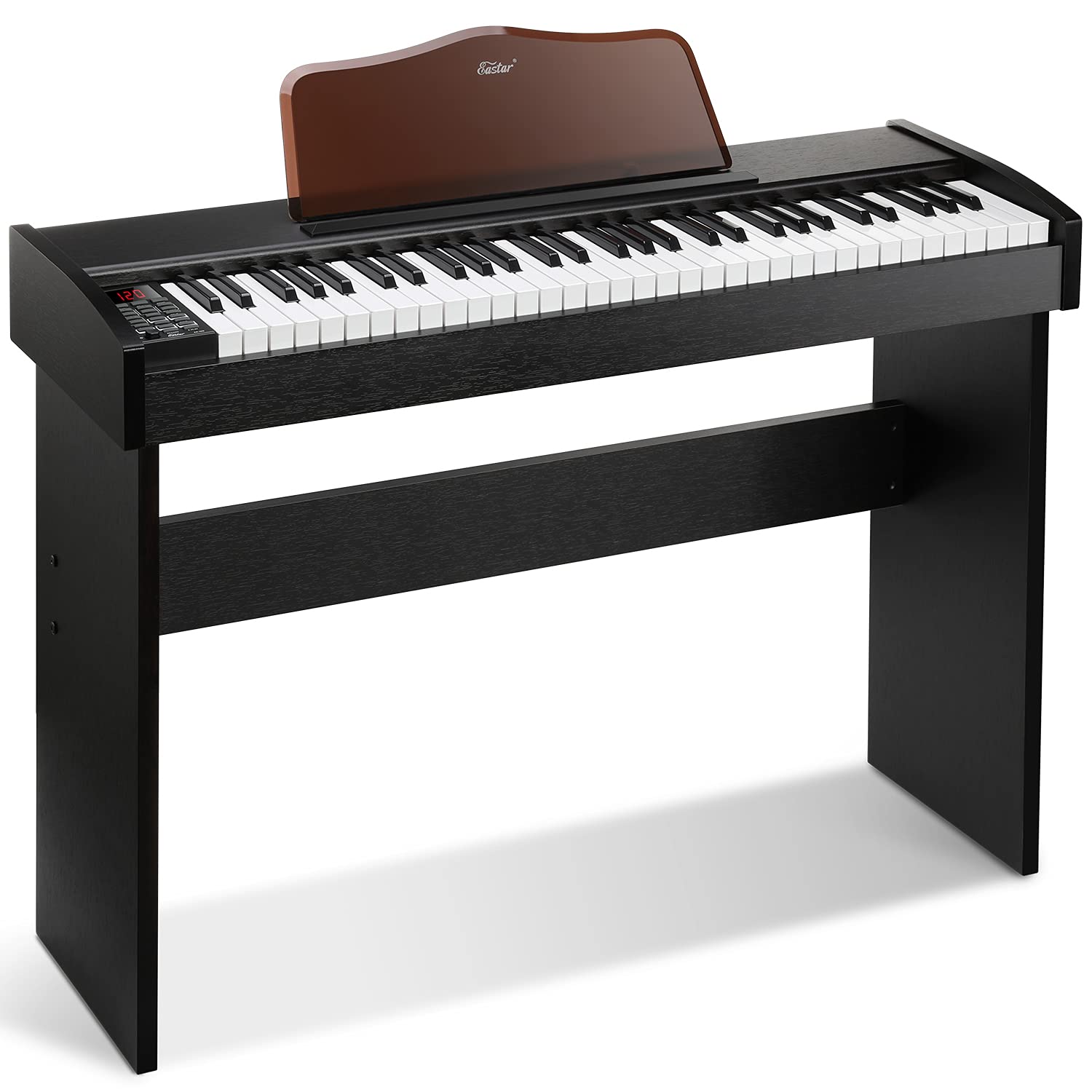 Amazon.co.jp: Eastar 電子キーボード 61鍵盤 一体型木製