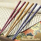 ＜華宴輪島塗箸＞▼螺鈿特上 青貝白雪 -全乾漆仕上-　◆１膳 男女共用サイズ：22.5cm-山葡萄