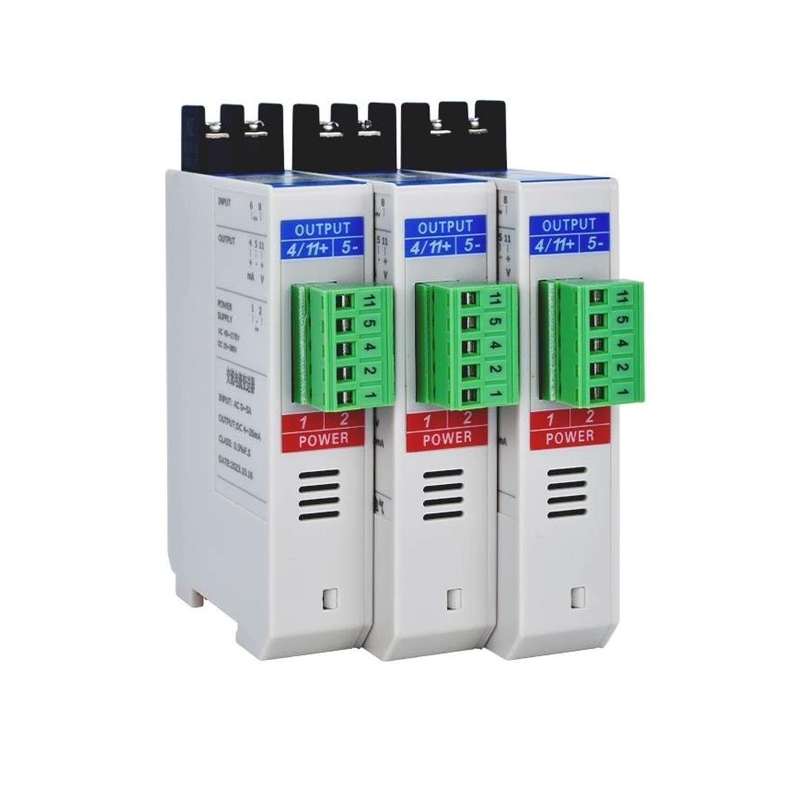 Sensor de corriente CA CC 0-5A Entrada 4-20mA 0-10V Salida 24V CC 220V Fuente de alimentación Transductor de voltaje(Input AC0-4A,DC0-10V,AC 40-270V)
