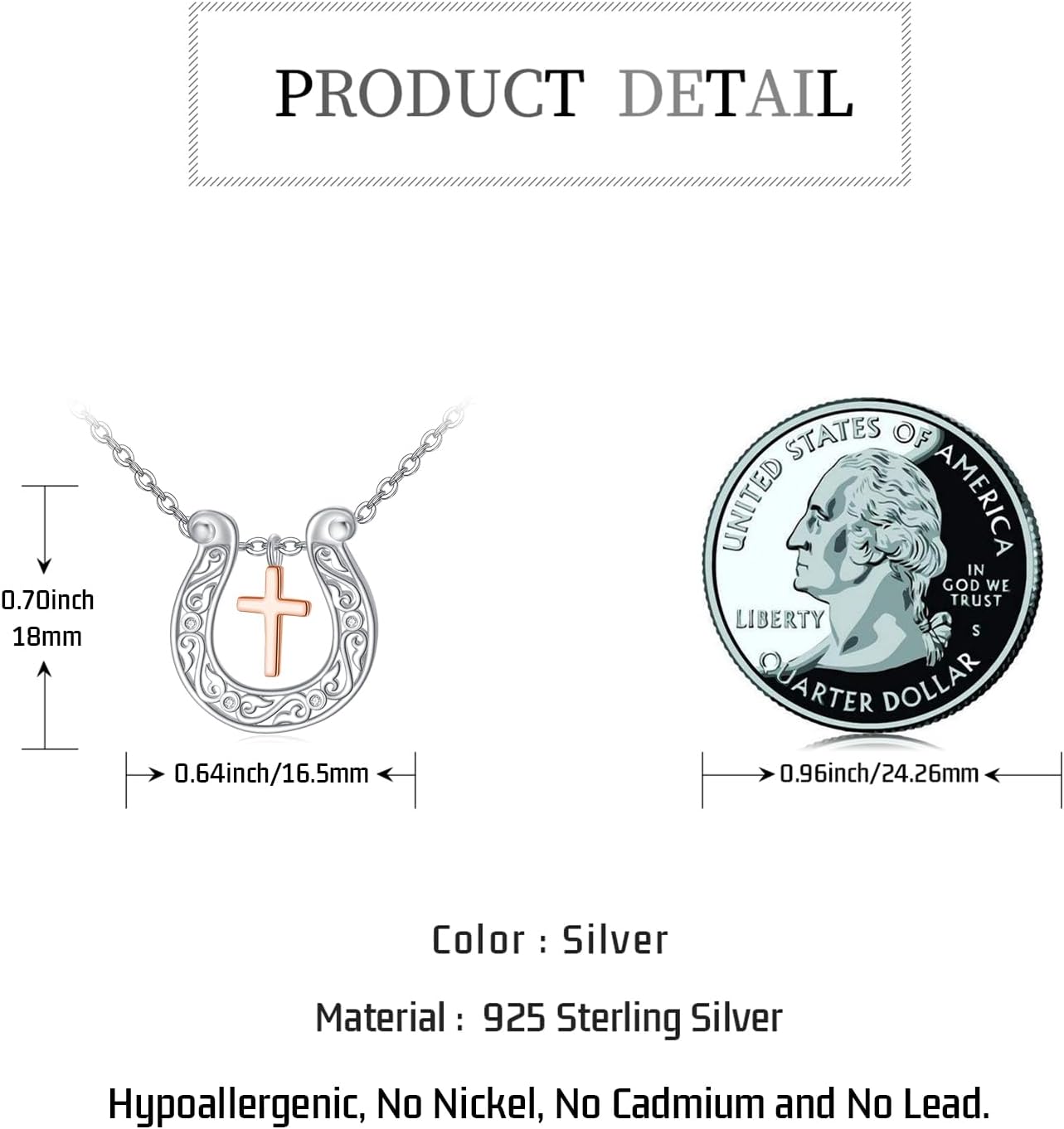 Cross Necklace for Women 925 Sterling Silver Faith Cross Pendant Christian Jewelry Catholic Gifts for Women Girlfriend Mom