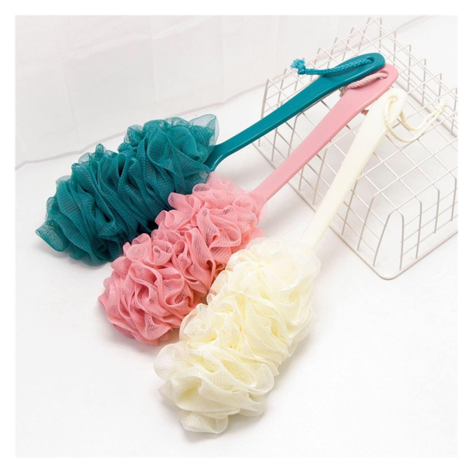 Interpretación de la quiromancia en la Ducha, Accesorios de baño monótonos multifuncionales adecuados para Regalos, Cepillo de baño Birthda (Color: Beige) (Rosa)