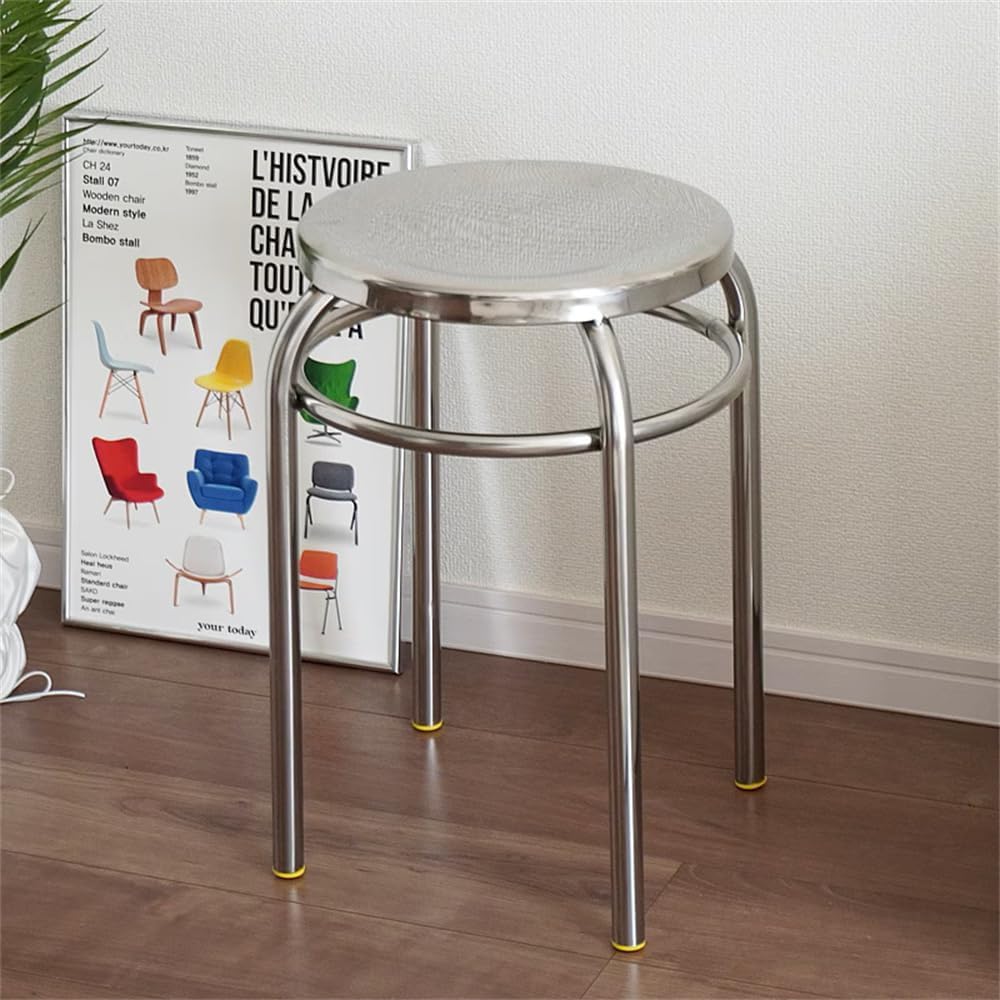 Amazon｜丸スツール ステンレス 椅子 直径 30cm 高さ 45cm 椅子