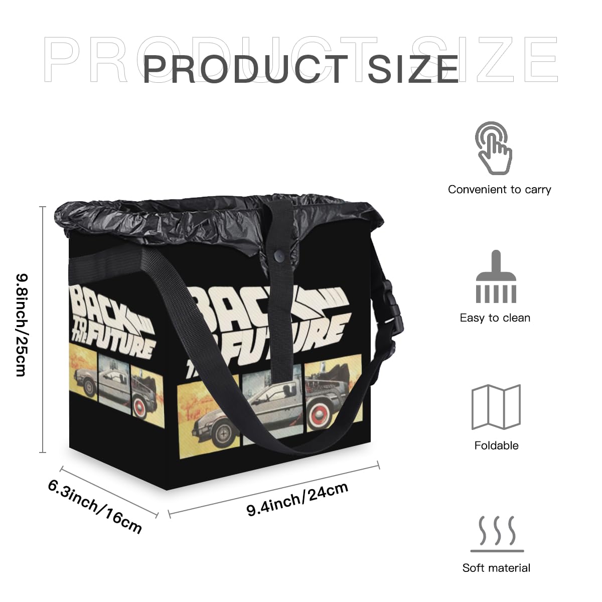 Amazon｜バックトゥザフューチャー 車用ゴミ箱 車用収納ケース
