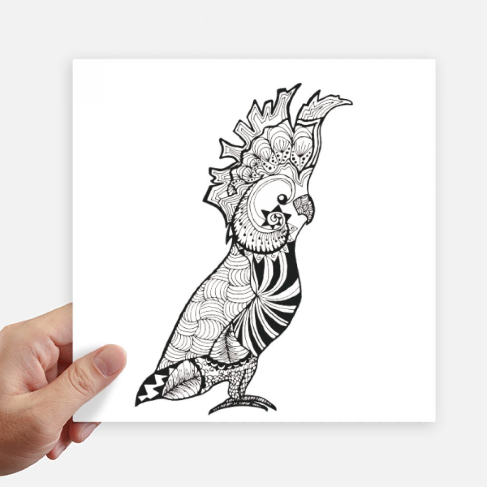 Sticker oiseau perroquet DIYthinker de 20 cm pour masquer les rayures de valise