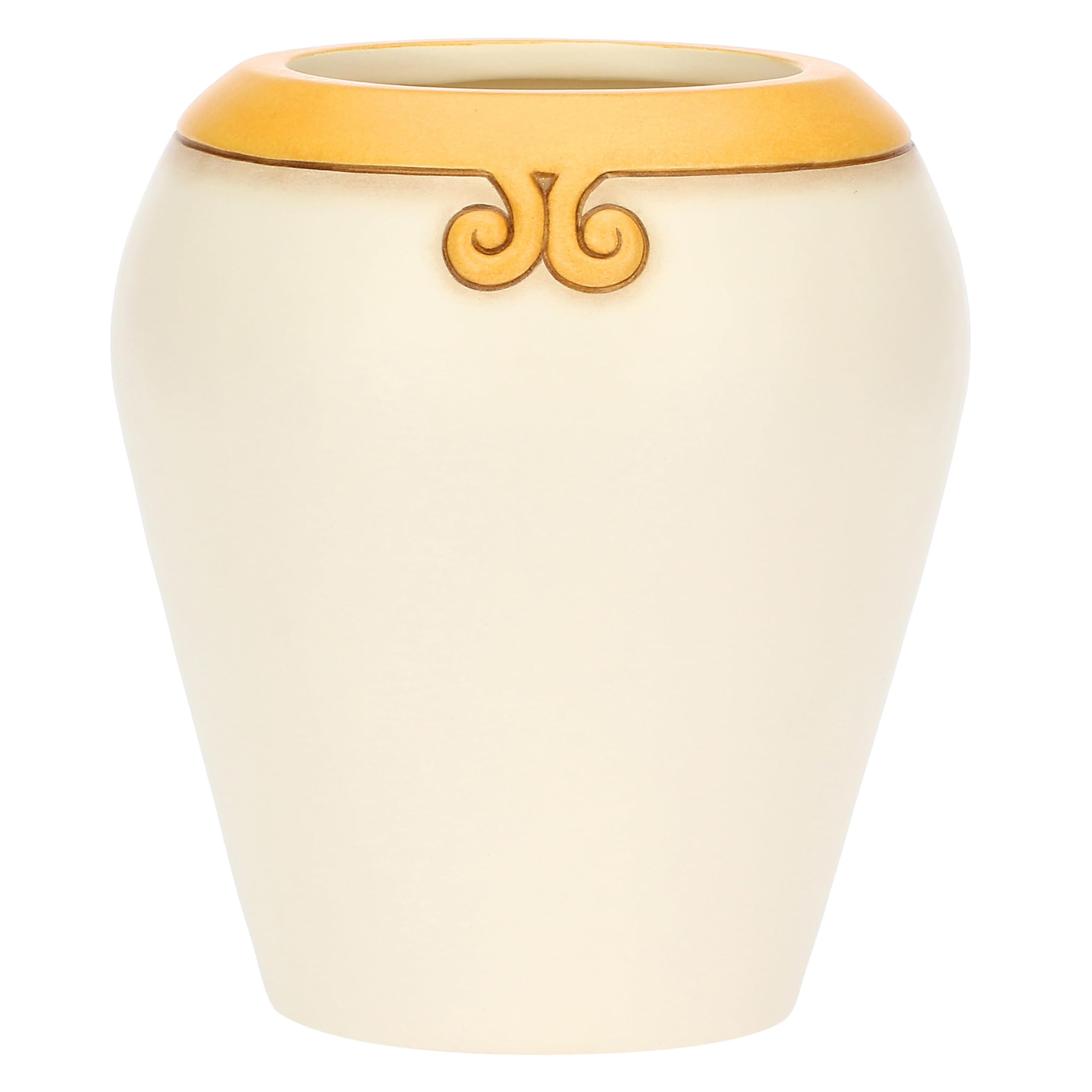 Vaso in ceramica Eolia con farfalla e fiori, medio