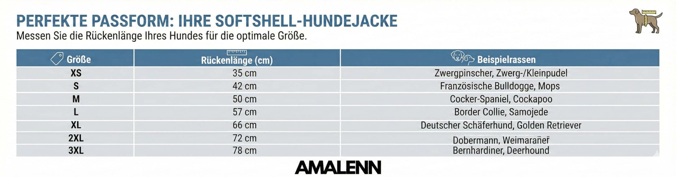 Hundemantel Softshell „Style“ Wasserdicht & Winddicht – Hundejacke mit Fleece Innenseite – Wetterfeste Hundeweste mit Reflektoren & Geschirr-Öffnung – Verstellbar - waschbar (M)
