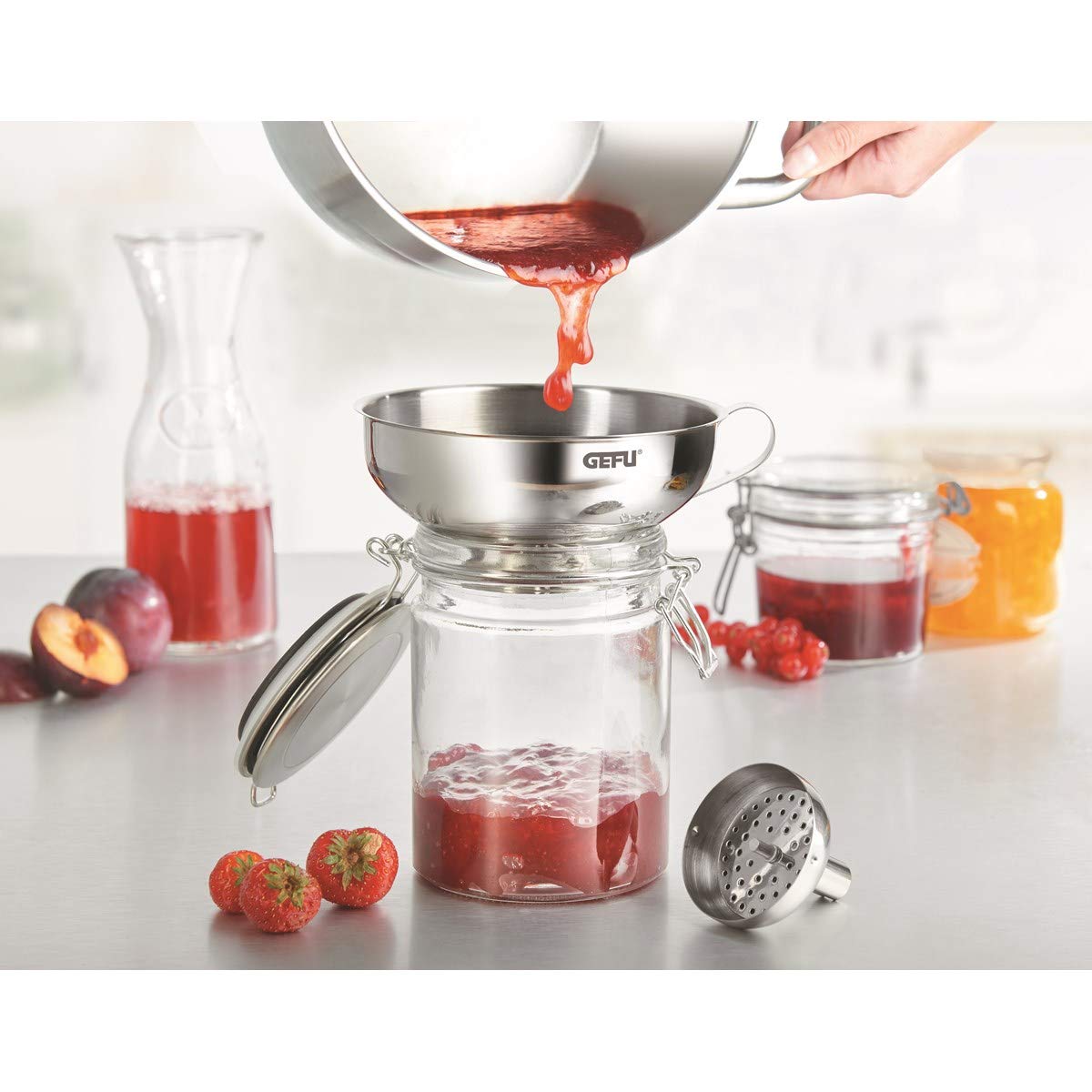 Gefu Bottling Funnel, Stainless Steel, 14.5 x 14.5 x 7 cm