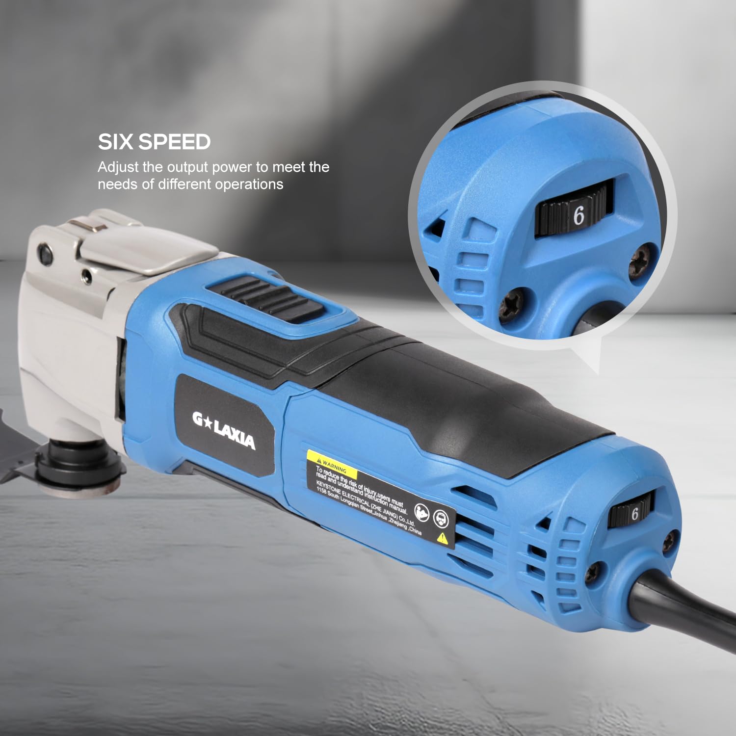 Strumenti Oscillanti 260W, 6 Velocità Variabile 15000-22000RPM Utensile Multifunzione, Angolo di Oscillazione 3° multifunzione oscillante,39 Pezzi Accessori con Borsa da Trasporto