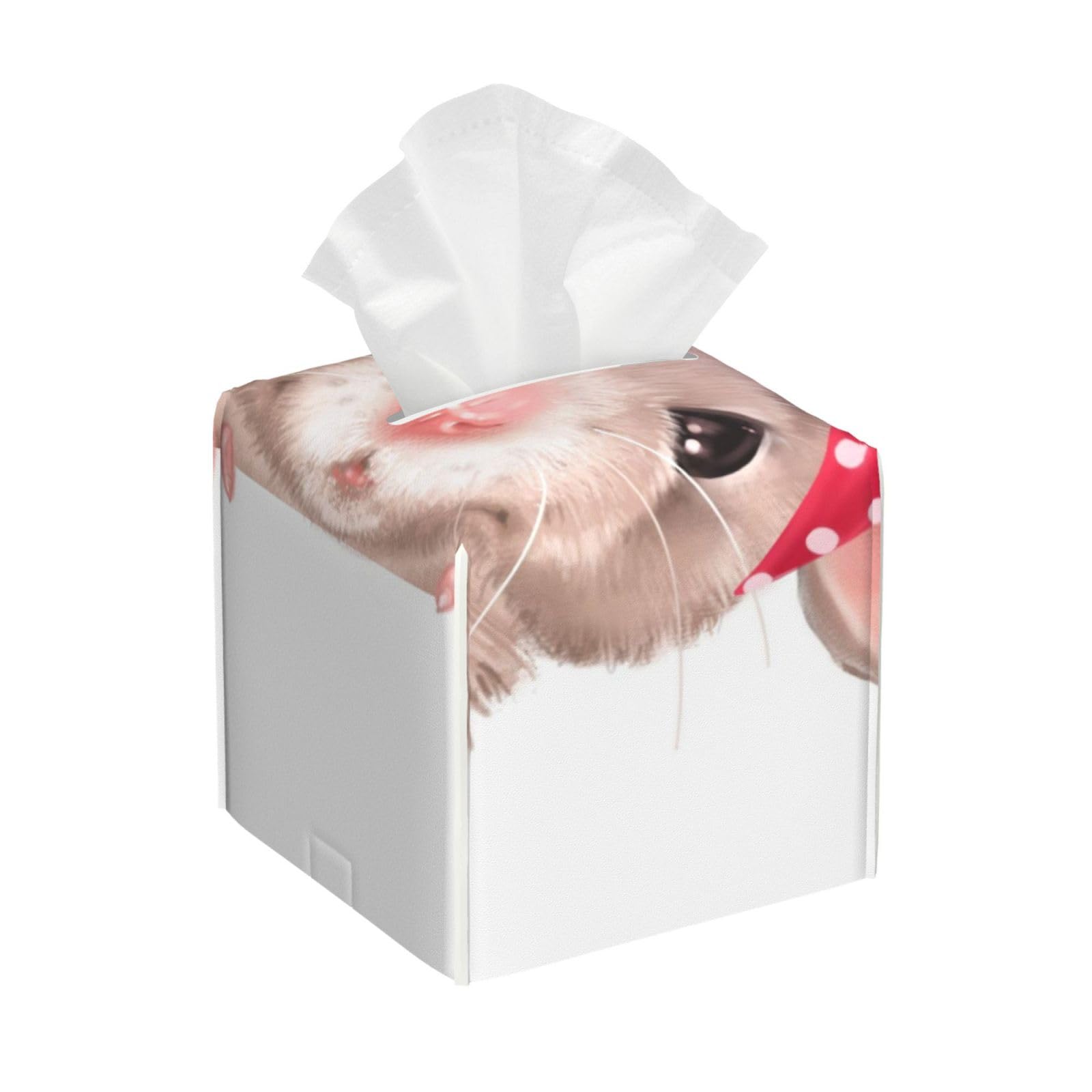 Cute Cartoon Rat PVC Cube Tissue Pack for Home Office Bathroom Use