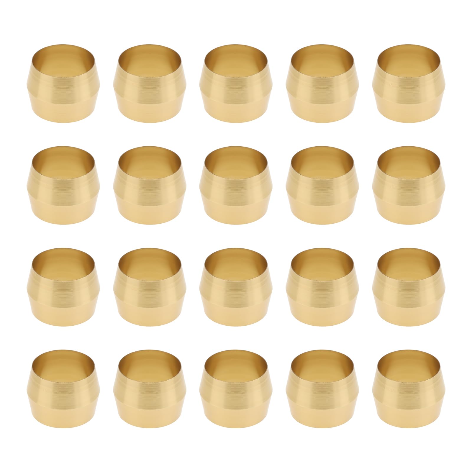 LT Easiyl 50Pcs 6.35mm Compression Olives Brass Copper Plumbing Pipe Olive for Pneumatic Hose air Hose 8.1x5.8mm