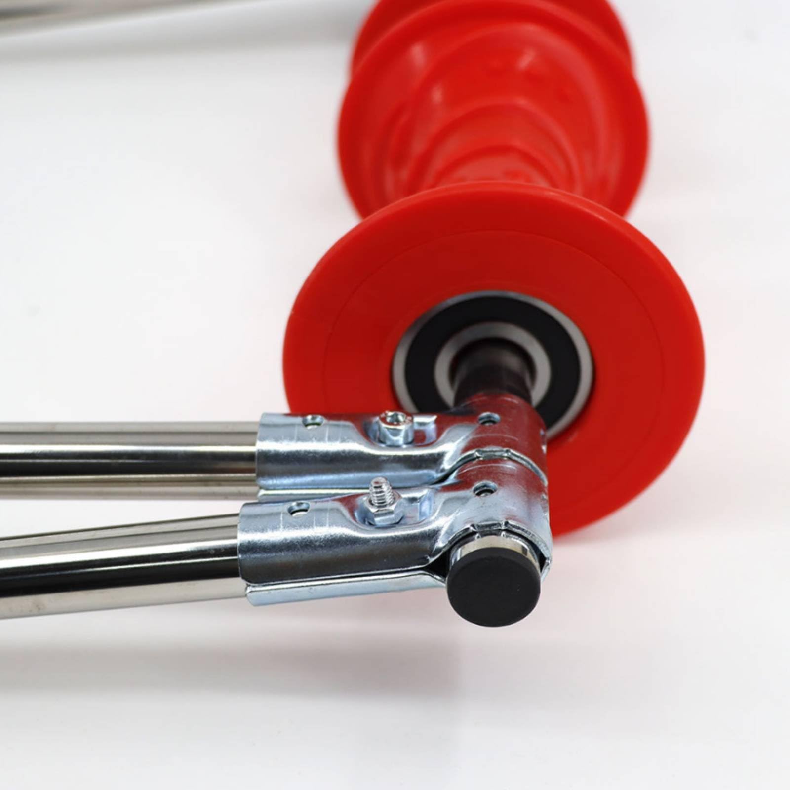 Rullo Massaggio Rullo Massaggio Gambe Schiena Attrezzo Fitness Roller Automassaggio Strumento con Telaio in Acciaio Inox Rilievi Differenziati Sblocco, Rosso