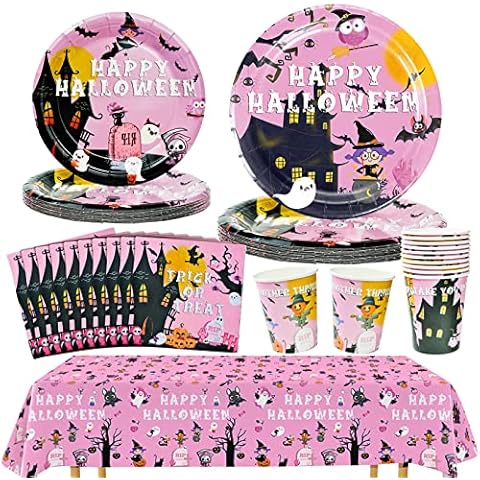 AMJKEJI Ensemble de vaisselle Halloween Cover